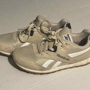 REEBOK TAN/WHITE/BLUE‎ LINING YOUTH SIZE 6 (FITS A WOMEN SIZE 7.5)